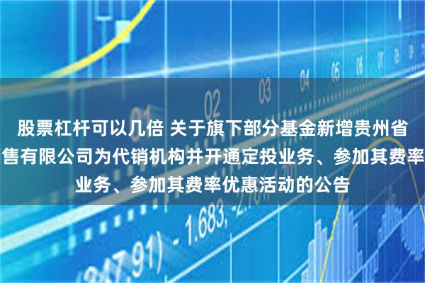 股票杠杆可以几倍 关于旗下部分基金新增贵州省贵文文化基金销售有限公司为代销机构并开通定投业务、参加其费率优惠活动的公告