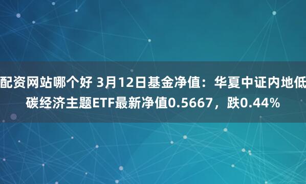 配资网站哪个好 3月12日基金净值：华夏中证内地低碳经济主题ETF最新净值0.5667，跌0.44%